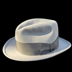 Vintage Stetson  gray Fedora S7.